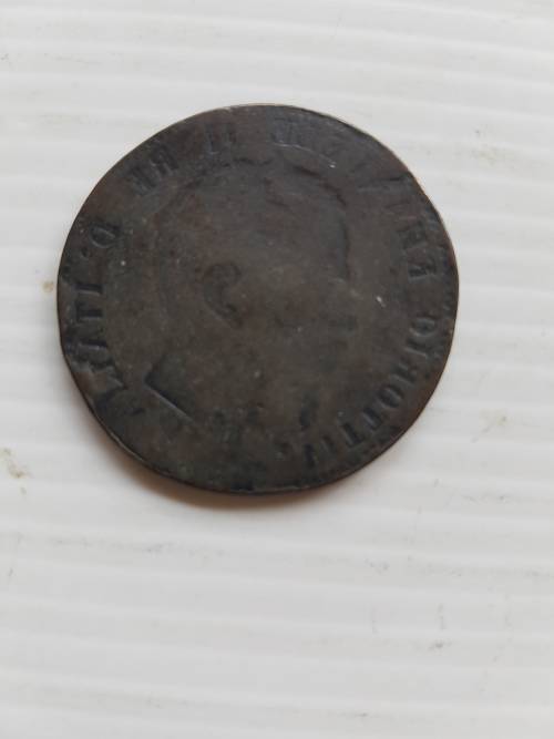 Italy  Reverse (?) minted 10 Centesimi  1866 N