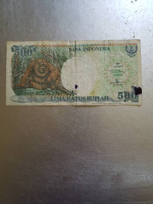 Indonesia  500 Rupiah  1992  (Orang-Utan)