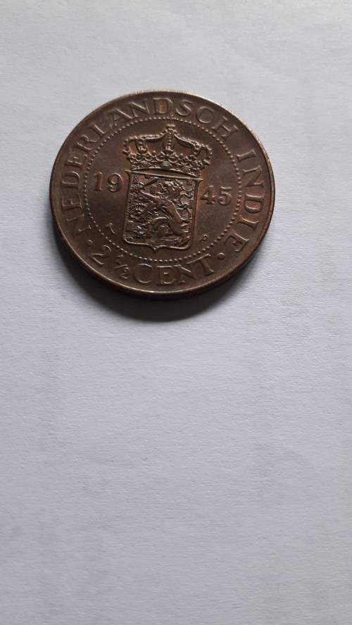 Netherlands Indie   2 1/2  cent  1945   HG