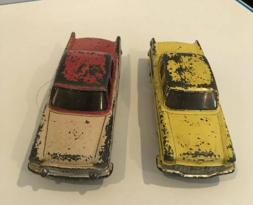 Dinky toys: Packard Clipper (180) and Studebaker President (179)