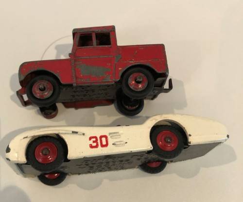 DINKY TOYS: MERSEY TUNNEL LANDROVER (255) and MERCEDES BENZ 237
