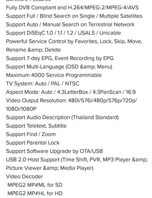 HD DVB-T2&S2 Combo