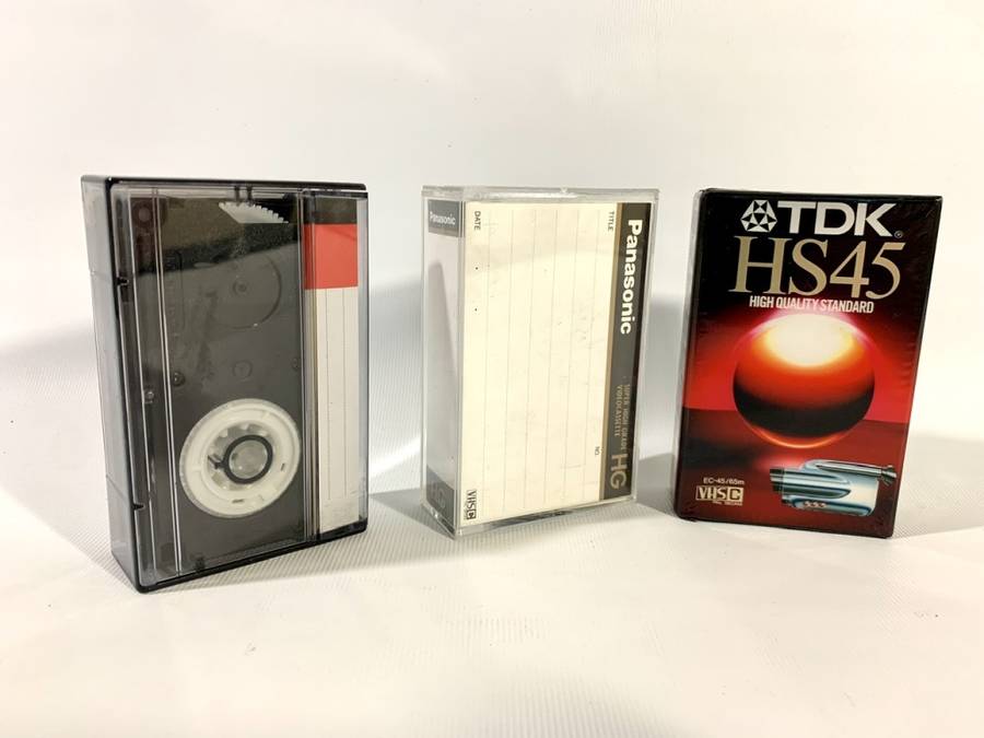 3 x Compact VHS Camcorder Cassettes (1 unused)