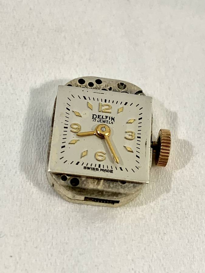 Beautiful Rolled Gold 17 Jewels Mechanical  Brooch Watch