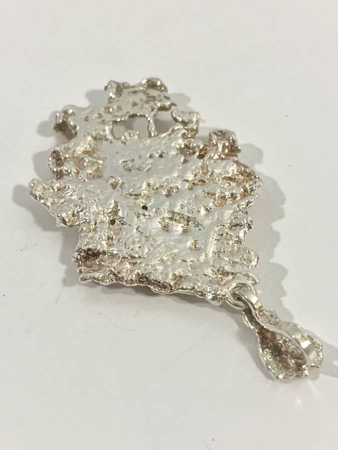 Exquisite Genuine Silver and Gold Necklace Pendant