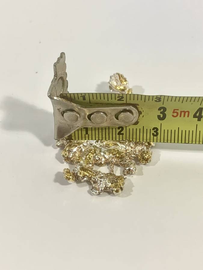 Exquisite Genuine Silver and Gold Necklace Pendant