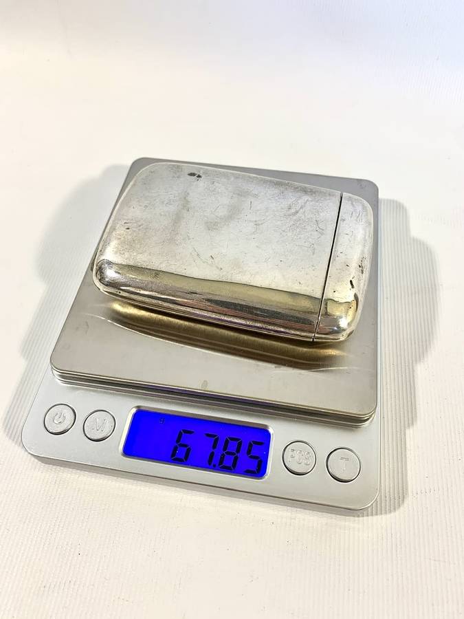 Hallmarked Sterling Silver Cigarette Holder (67 grams)