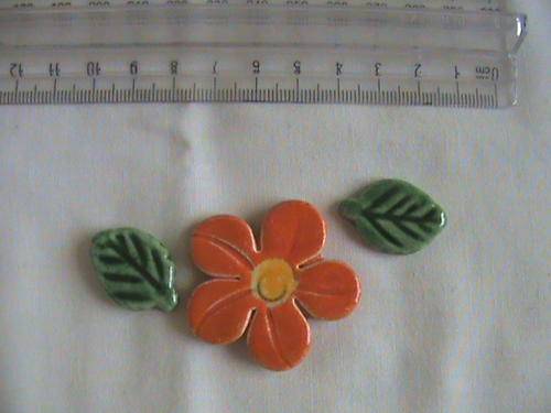 mosaic insert orange flower