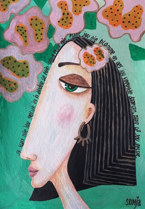 Jy kan nie jou geluk -  Acrylics on paper