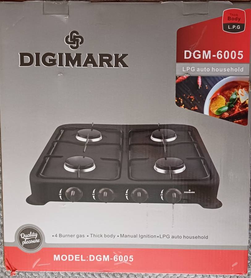 Digimark Portable 4 Plate gas stove with fittings