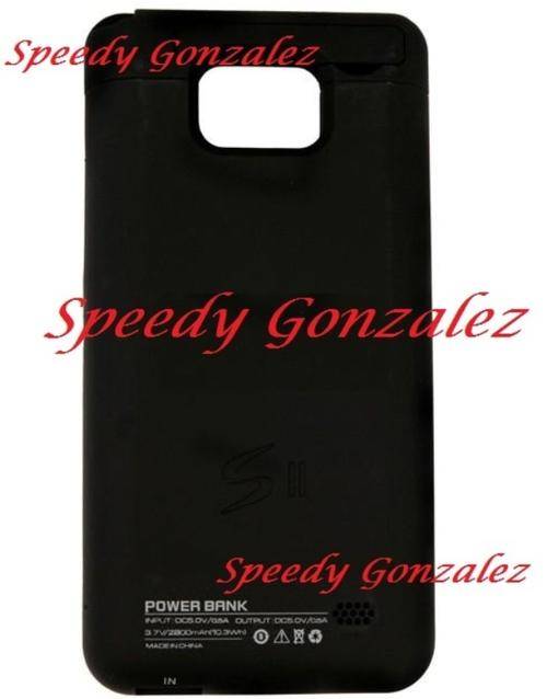 Samsung GalaxyS2 i9100 - 2000mAh Backup Charger/Power Bank/Case Cover-in,Available in black or white