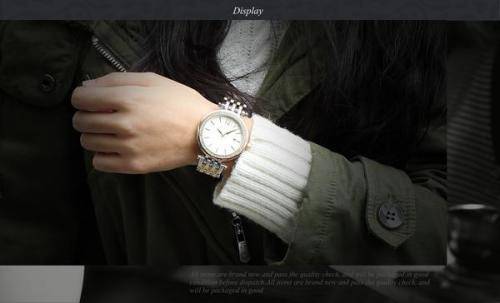 Authentic Taylor Cole Auto Date Display Crystal Rhinestones Gold Case Women Dress Watch