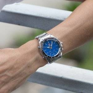 Authentic, Brand New Luxury MAKO SHARK Men's Sport Japan Quartz Analog Digital WATCH