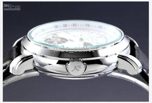 Authentic Brand New KS Men's Wrist Watch Luxury Moon Phase Automatic Mechanical White Dial