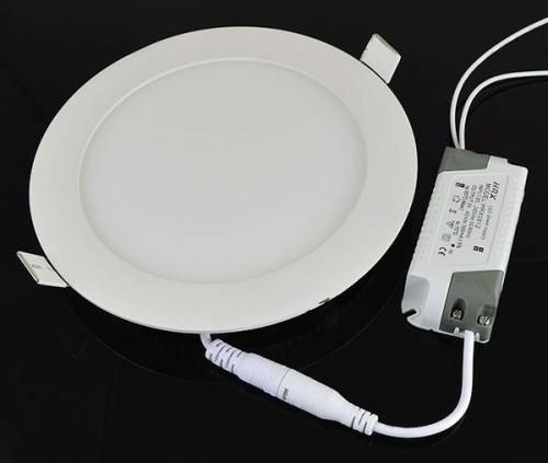 12w Recessed LED Ceiling Panel Light - Round