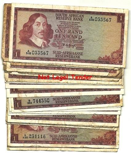 ## Collection of 33 x Various T.W. de Jongh R1 Notes ** Bid per Note for the LOT ##