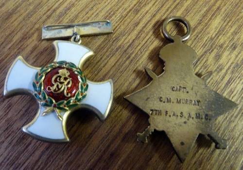 DSO WW1 Captain Charles M Murray ...Brother and father medals also on Auction