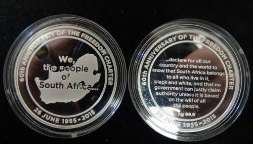 Silver 1 Ounce "We the people of South Africa" Proof encapsulated (10 Available )