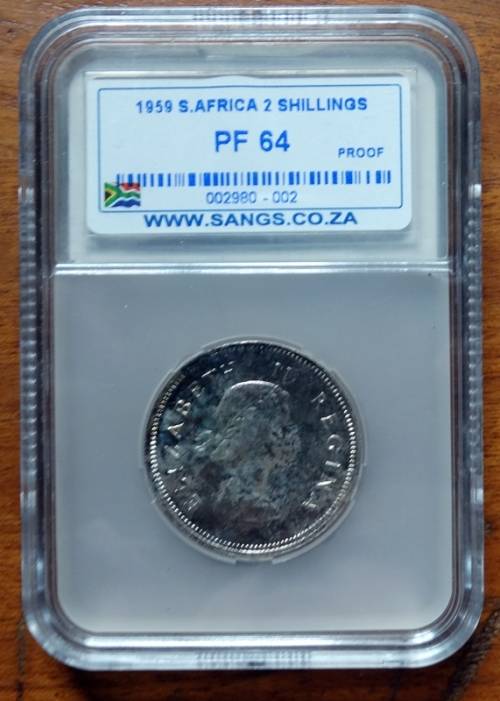 ## 1959 South African Two Shilling PF64 ##