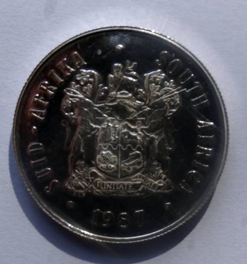Unc 1987 South African Silver R1