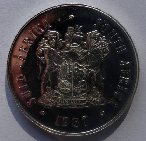 Unc 1987 South African Silver R1