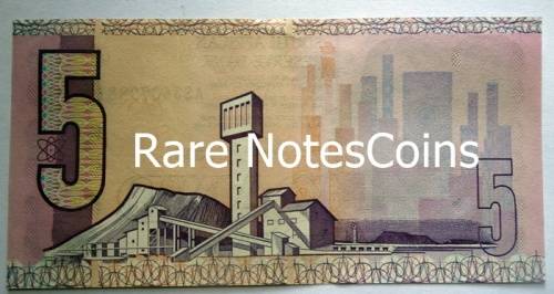 GPC De Kock 3rd Issue Eng/Afr Five Rand Banknote
