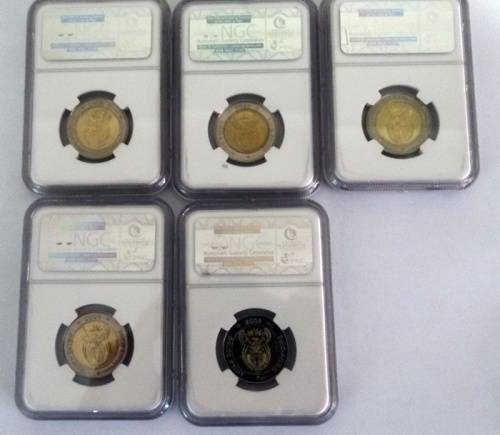 5 Mandela 2008 MS65 Coins Worthless Bid per Coin