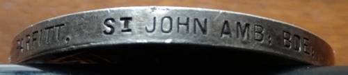 QSA to Orderly W Parfitt St John Ambiance BDE