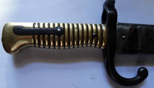 1874 Yataghan French Bayonet with Original Sheath Chassepot Rifle
