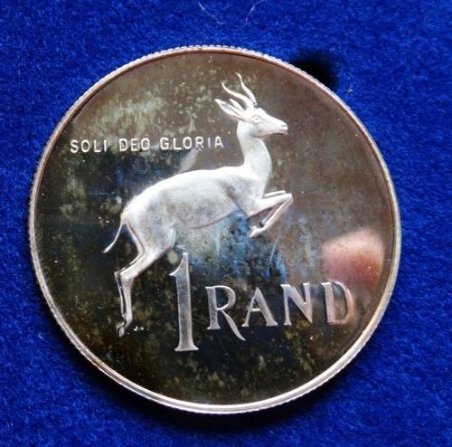 ##  1987 Proof Silver One Rand ##  SAM Boxed