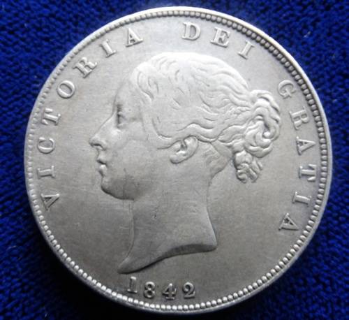 ## 1842 Victoria UK Halfcrown  ##