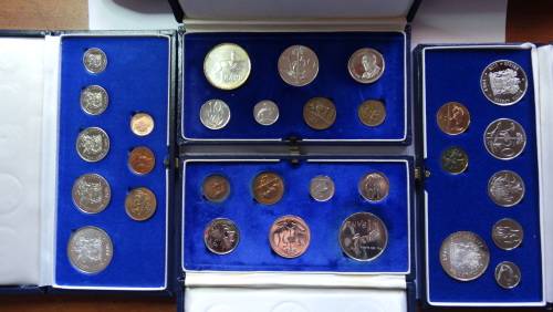 ##  4 Proof sets for 1 bid ##  1967 1968 1974 1987 twin set