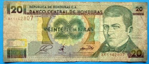 1994 Honduras 10 Lempiras Banknote