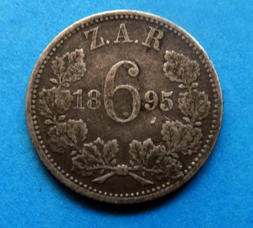 1895 ZAR Sixpence