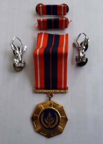 Propatria medal with Medal bar And SAI Bok Koppe