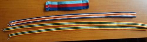 Two Miniature Bushwar Medal Ribbon and WW 2 Ribbon. Average 80cm on Miniature ribbon