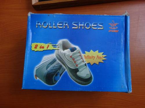 2 in 1 Wheelie Shoes Color Blue Fits 5 -7 year old Size 13