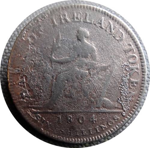 1804 Bank of Ireland Sterling Six Shilling Broach