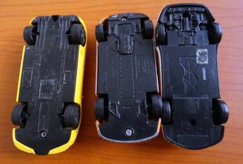 2 Bburago and 1 Uni Die Cast cars