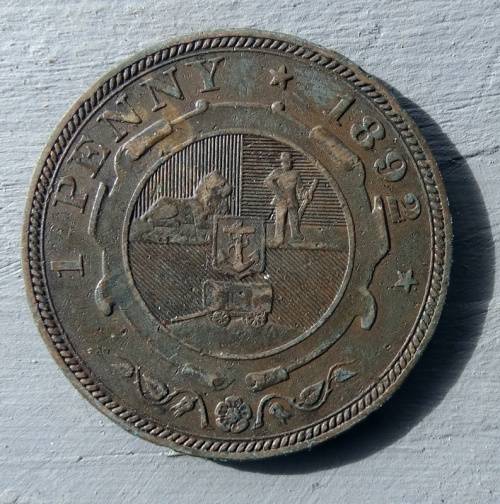 1892 ZAR Penny Mintage: 27 862