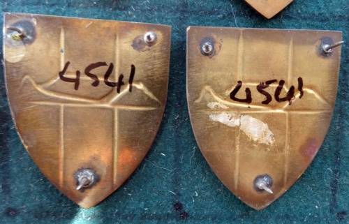 Pair of SADF Western Province Command Provost Unit Flash.  Pins Intact (37)