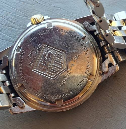 Tag Heuer WD1221-k-20 Not Working Needs Battery? 3.5cm