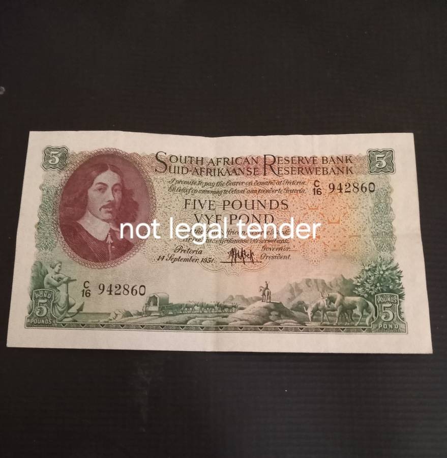 Mh De Kock 5 Pound Banknote