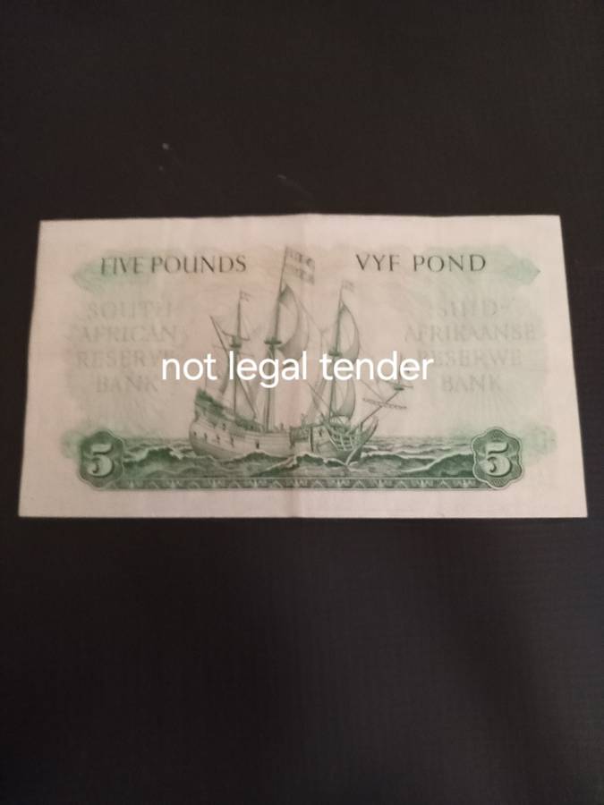Mh De Kock 5 Pound Banknote