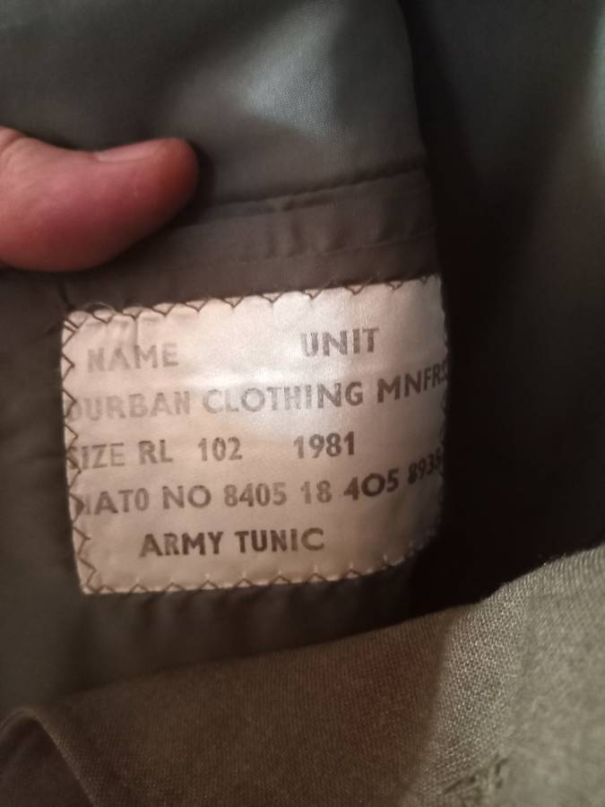 SADF TDK Tunic with Flashes and Collar badges