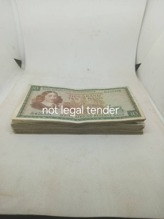 100 TW de Jongh Ten Rand Banknote. Afr / Eng