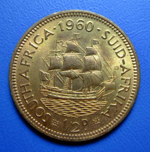 ## UNC RB 1960 South Africa 1/2 Penny ## Coin D