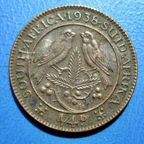 ## 1938 South Africa 1/4 Penny/Farthing ##