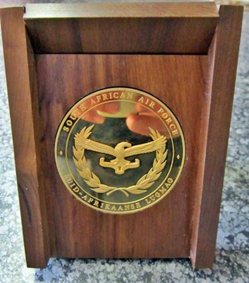 ## South Africa Airforce MedallionPresented by Chief of SAAF Lt Gen. C Gagiano ##