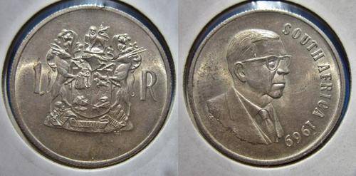 ## UNC 1969 South Africa English Silver R1 ##